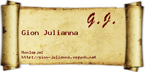 Gion Julianna névjegykártya
